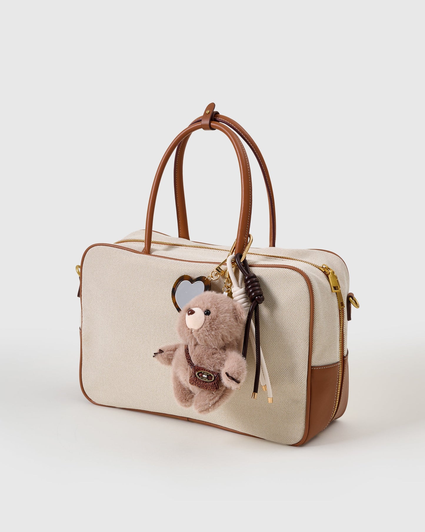 LUX TEDDY HEART MIRROR STACK CHARM