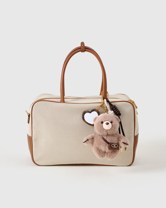 LUX TEDDY HEART MIRROR STACK CHARM