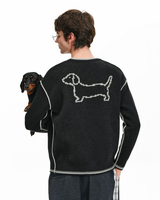 DACHSHUND PIXEL SWEATER