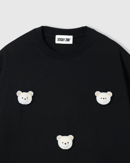 TEDDY CHECK-EAR CHARM T-SHIRT