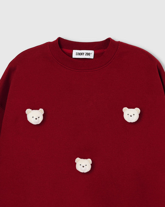 TEDDY CHECK-EAR SWEATSHIRT
