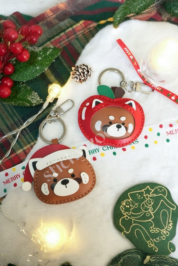 RACCOON APPLE CHRISTMAS CHARM