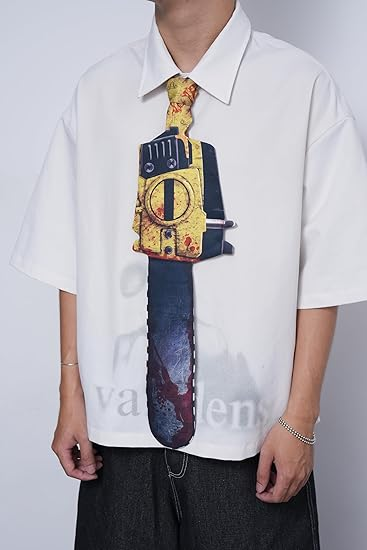 Machines Ties - Chainsaw Tie, Novelty Tie, Tie Accessories Holiday Gift.