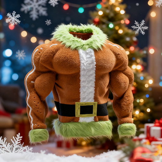 Men's Santa Claus Color Block Cosplay Plush Sweatshirt