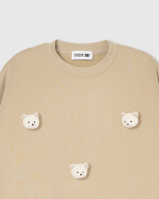 TEDDY CHECK-EAR SWEATSHIRT