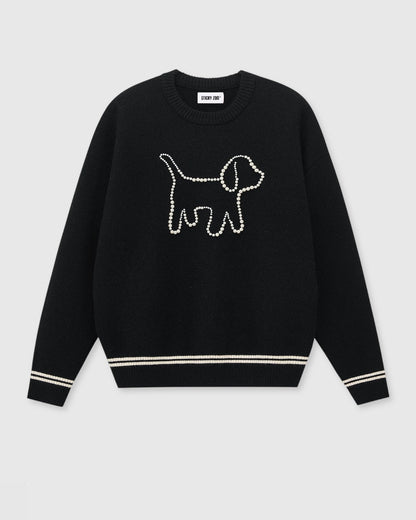 DACHSHUND PEARL SWEATER
