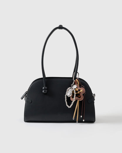 COWHIDE STAR LEOPARD STACK CHARM