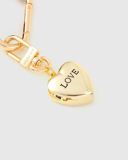 COWHIDE STAR STACK CHARM