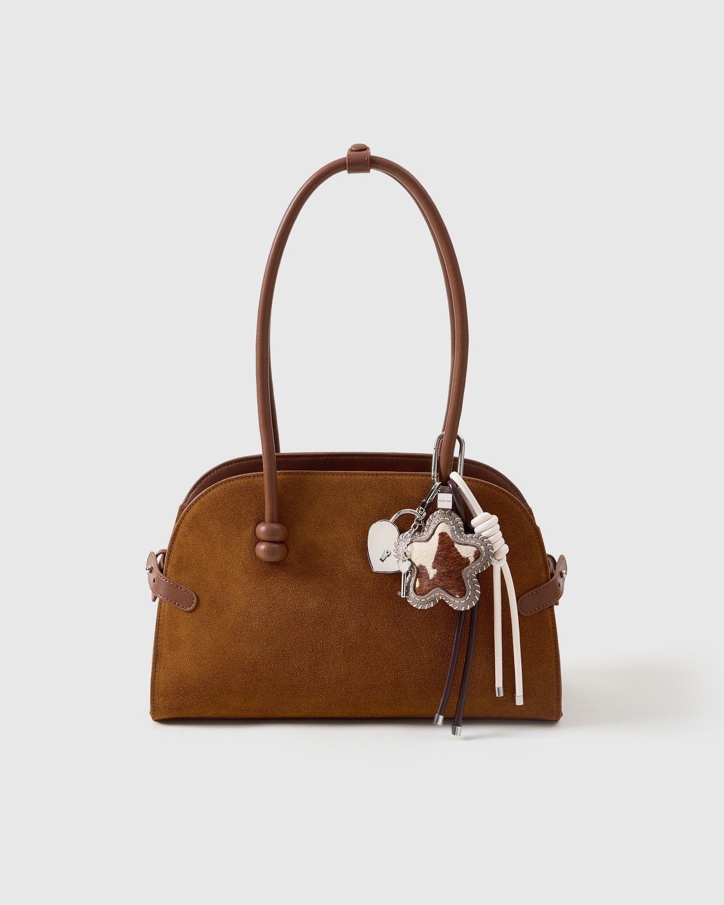 COWHIDE STAR STACK CHARM