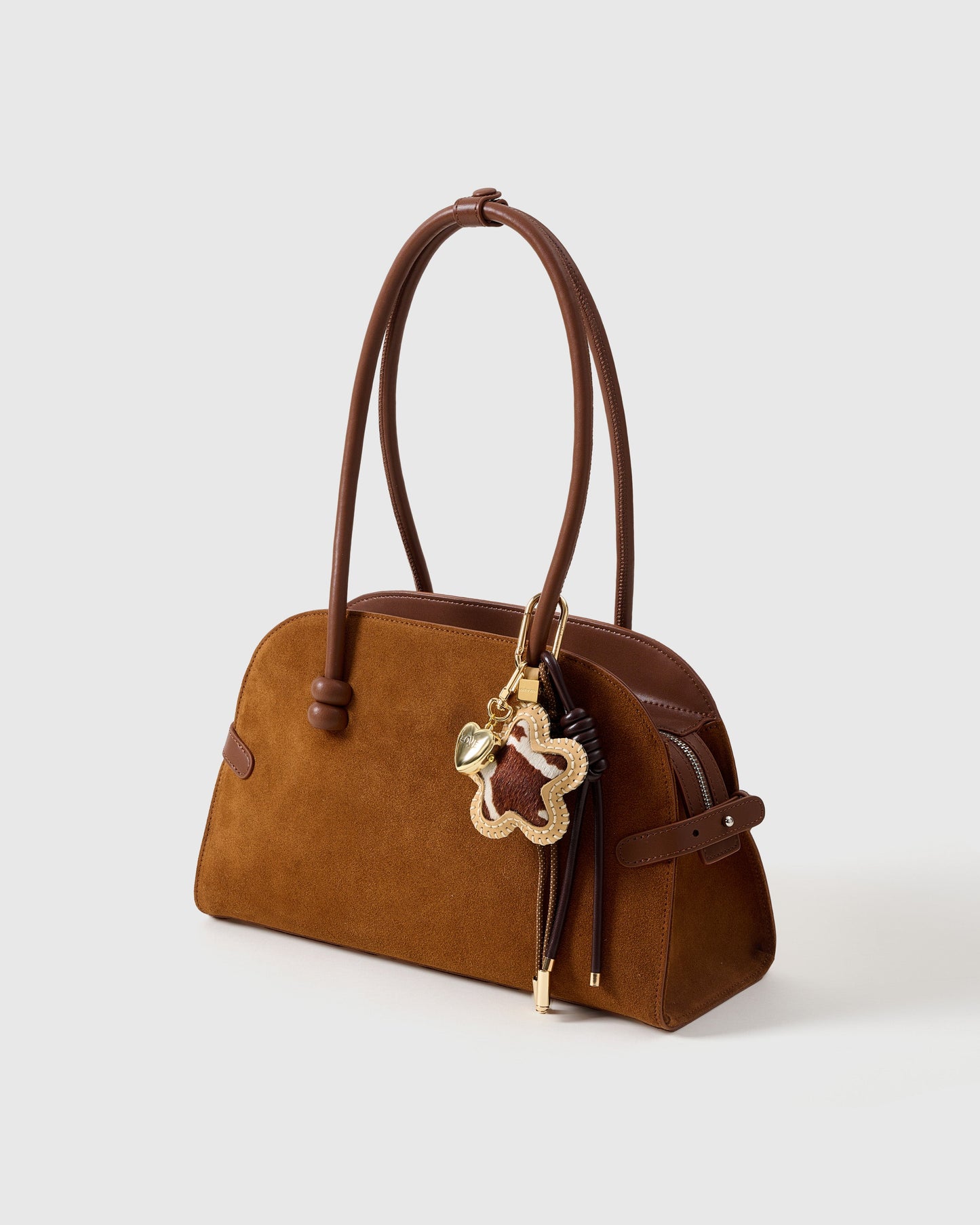 COWHIDE STAR STACK CHARM