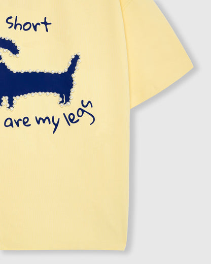 Dachshund Pearl Embellished T-Shirt