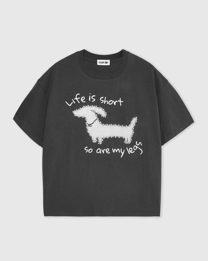 Dachshund Pearl Embellished T-Shirt