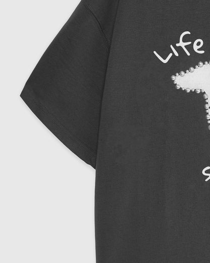 Dachshund Pearl Embellished T-Shirt