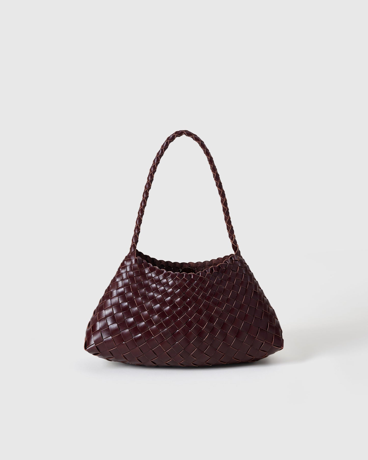 BRAIDED LEATHER SHOULDER BAG