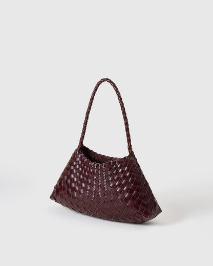 BRAIDED LEATHER SHOULDER BAG