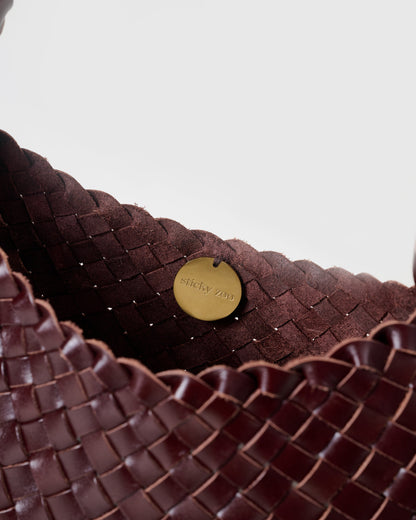 BRAIDED LEATHER SHOULDER BAG