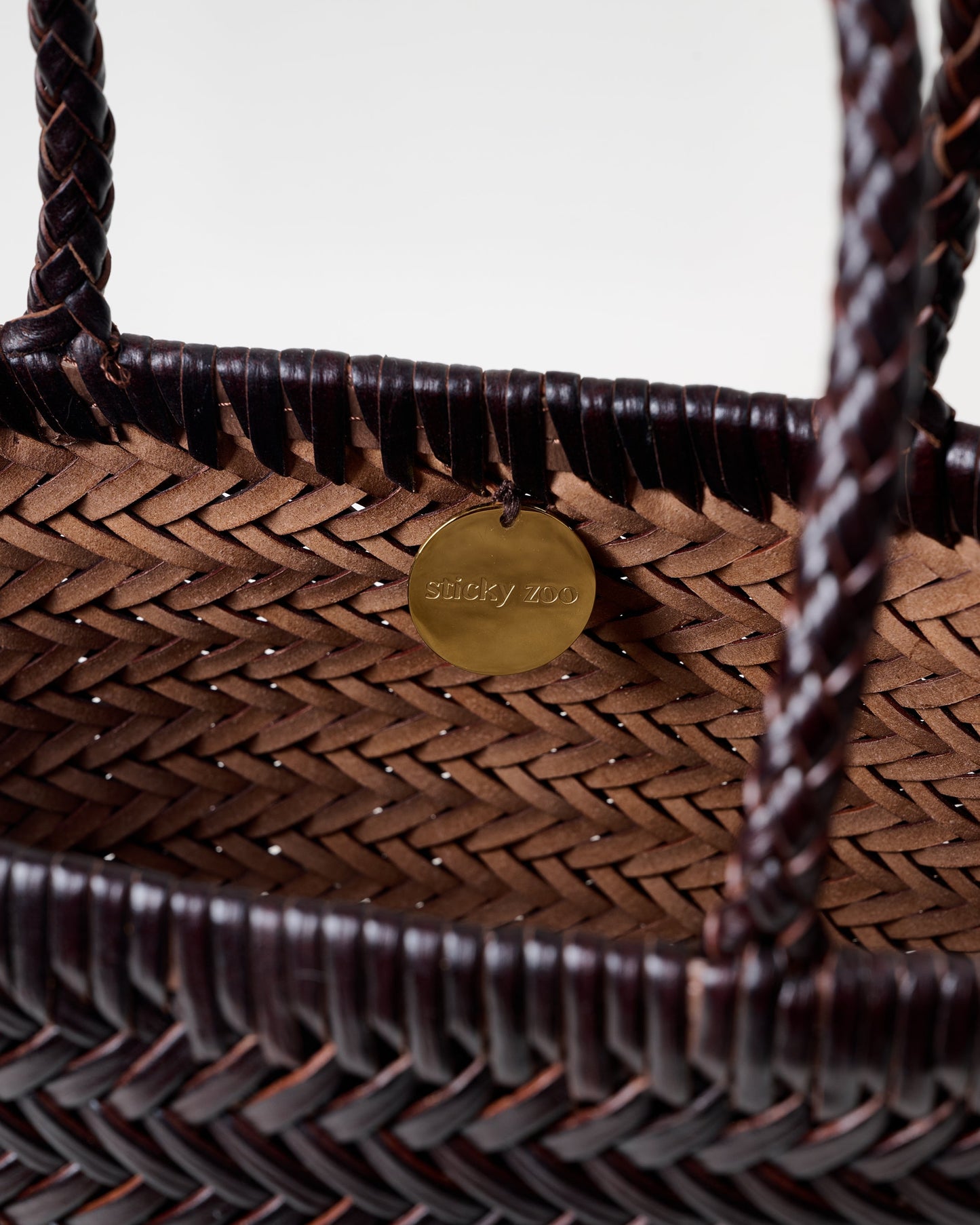 HANDWOVEN LEATHER TOTE BAG