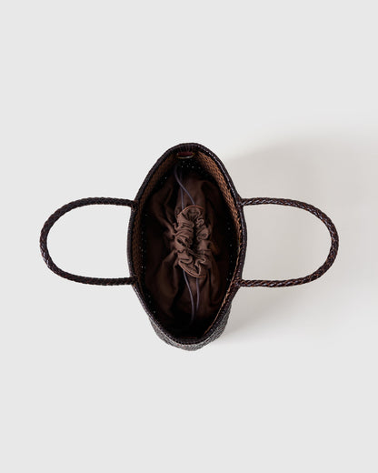 HANDWOVEN LEATHER TOTE BAG