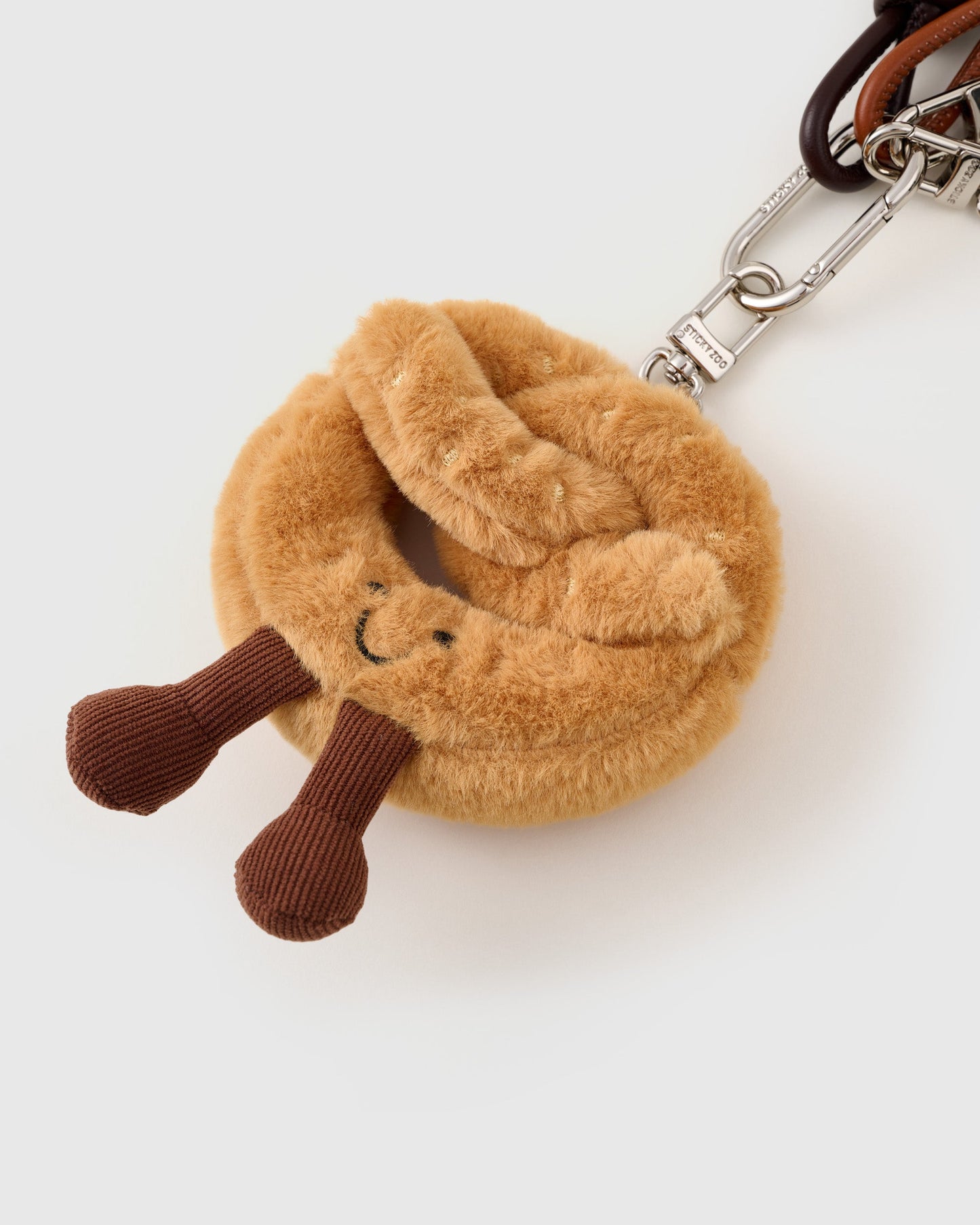 SMILEY PRETZEL HEART STACK CHARM