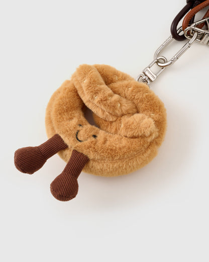 SMILEY PRETZEL HEART STACK CHARM