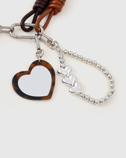SMILEY PRETZEL HEART STACK CHARM