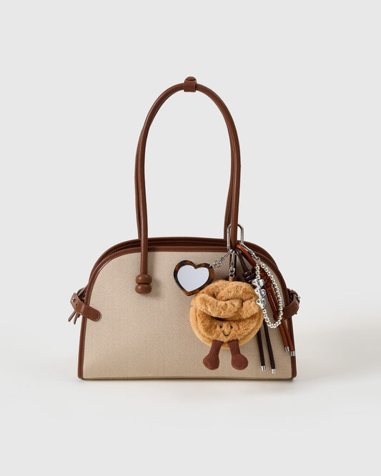 SMILEY PRETZEL HEART STACK CHARM