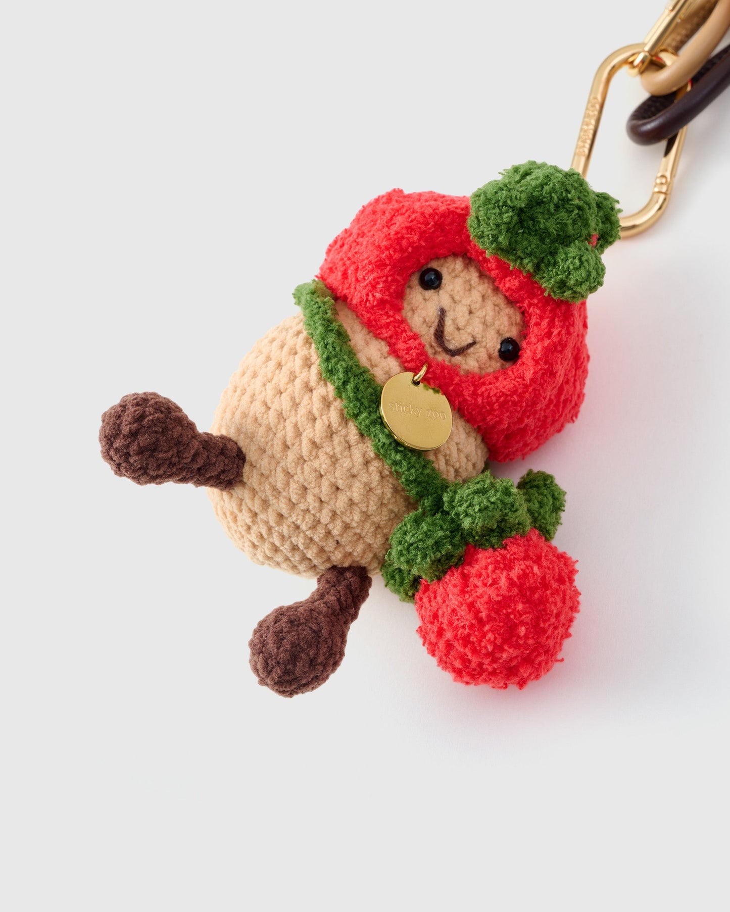 PEANUT TRAVELER HEART STACK CHARM