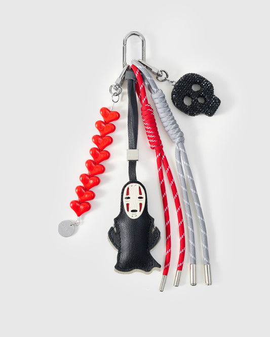 NO FACE HEART STACK CHARM