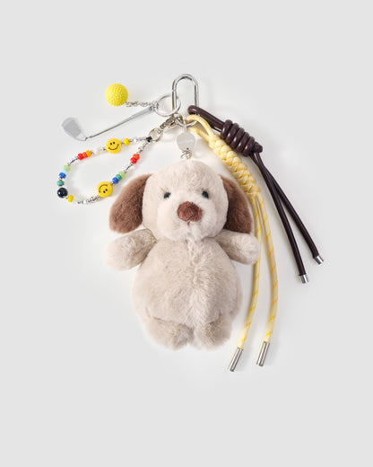 GOLF DOG SMILEY STACK CHARM