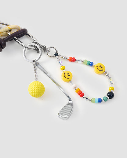 GOLF DOG SMILEY STACK CHARM