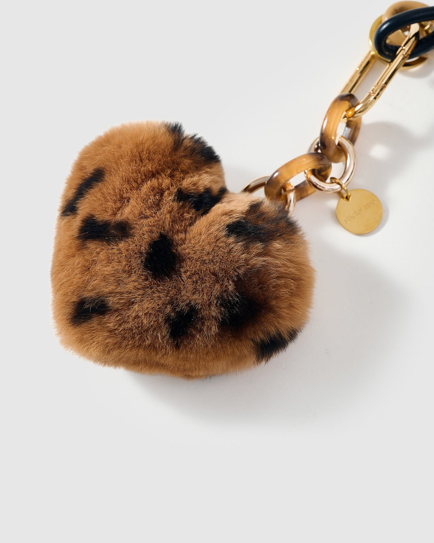 LEOPARD HEART MIRROR STACK CHARM