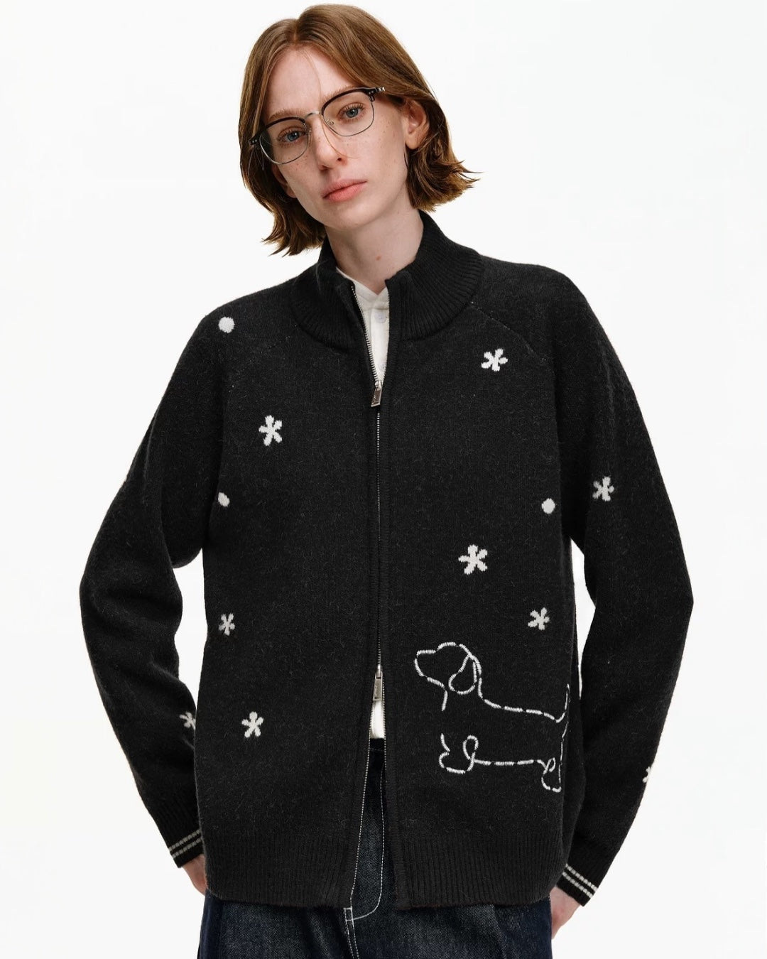 DACHSHUND STARS CARDIGAN