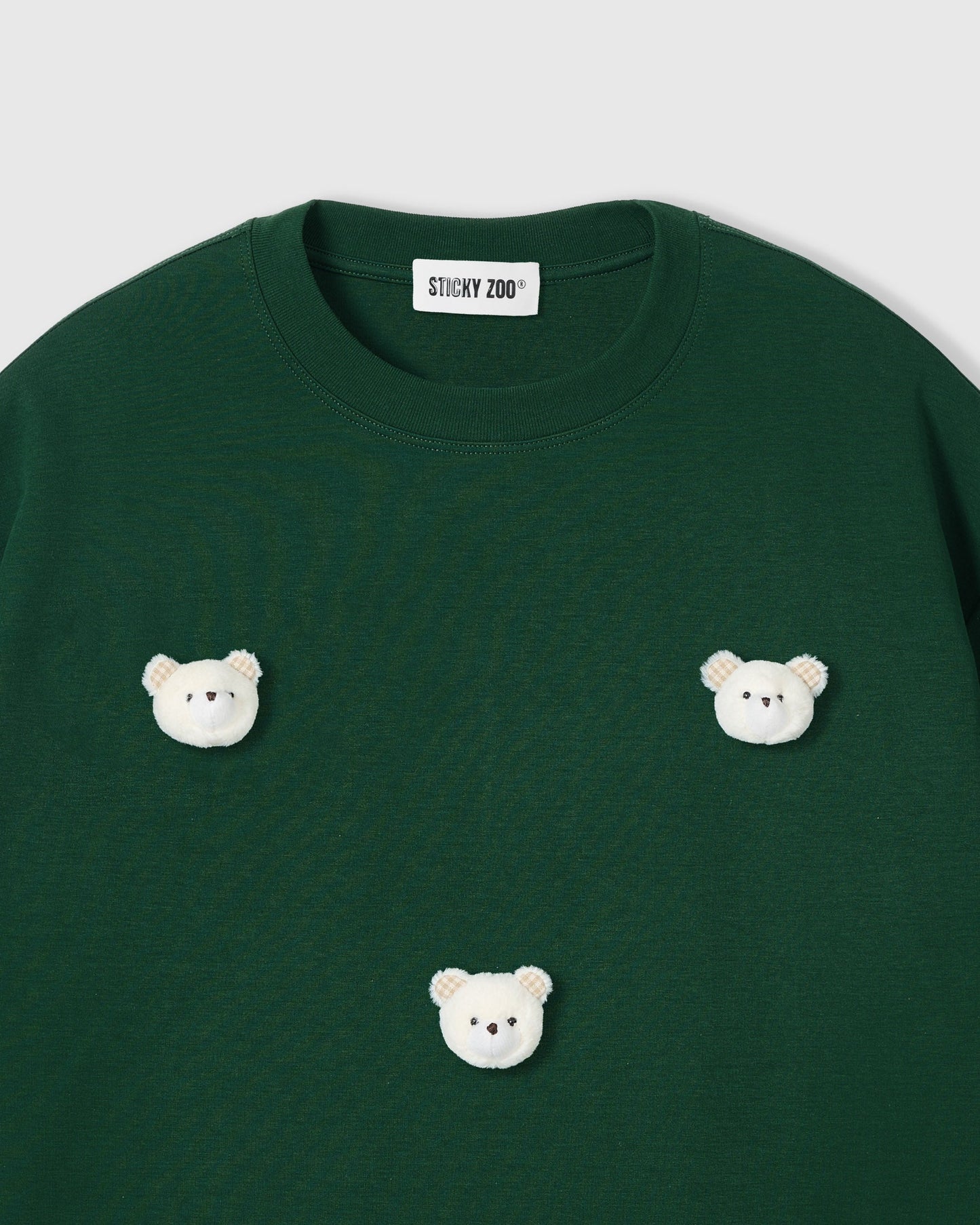 TEDDY CHECK-EAR CHARM T-SHIRT