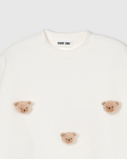 TEDDY CHECK-EAR SWEATSHIRT