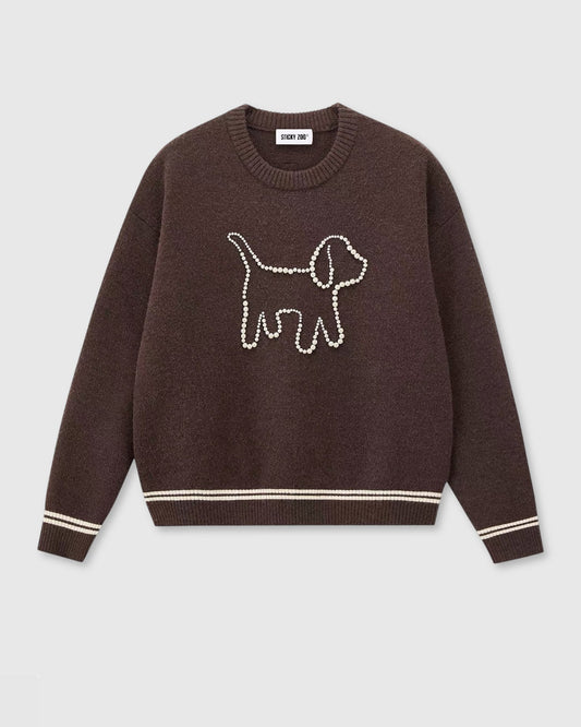 DACHSHUND PEARL SWEATER
