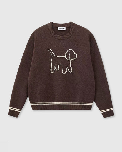 DACHSHUND PEARL SWEATER