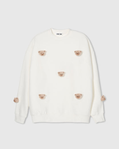 TEDDY CHECK-EAR SWEATSHIRT