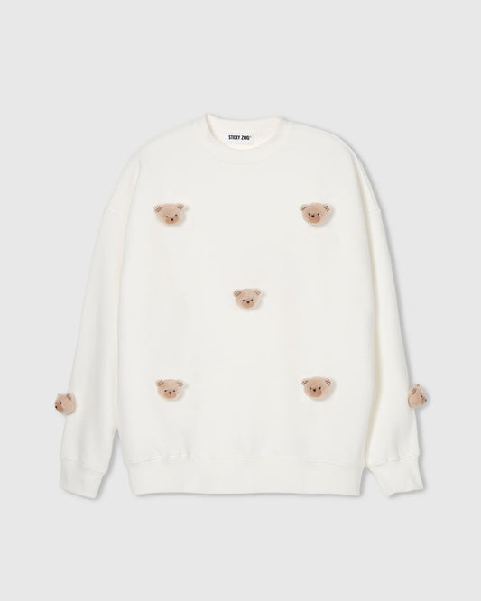 TEDDY CHECK-EAR SWEATSHIRT