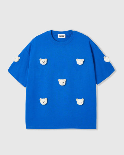 TEDDY CHECK-EAR CHARM T-SHIRT