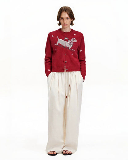DACHSHUND HOLIDAY CARDIGAN