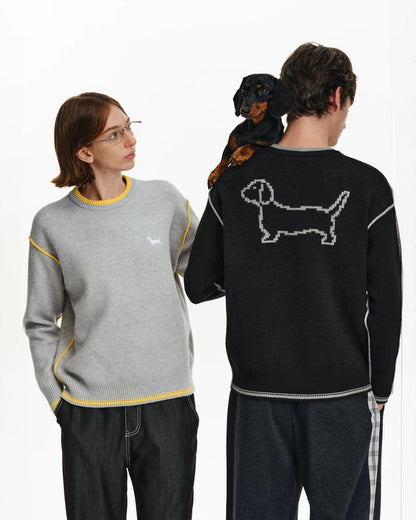 DACHSHUND PIXEL SWEATER