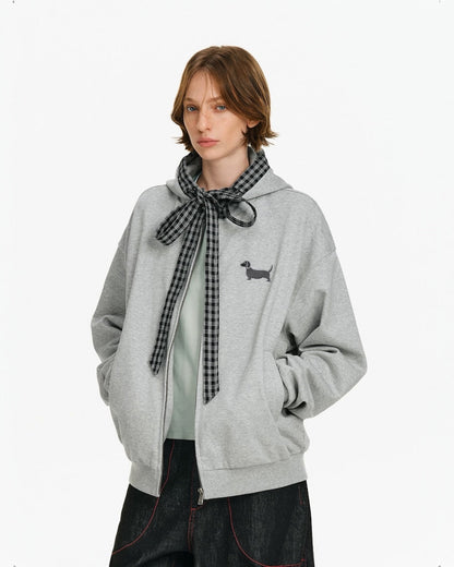 DACHSHUND CHECK SWEATSHIRT