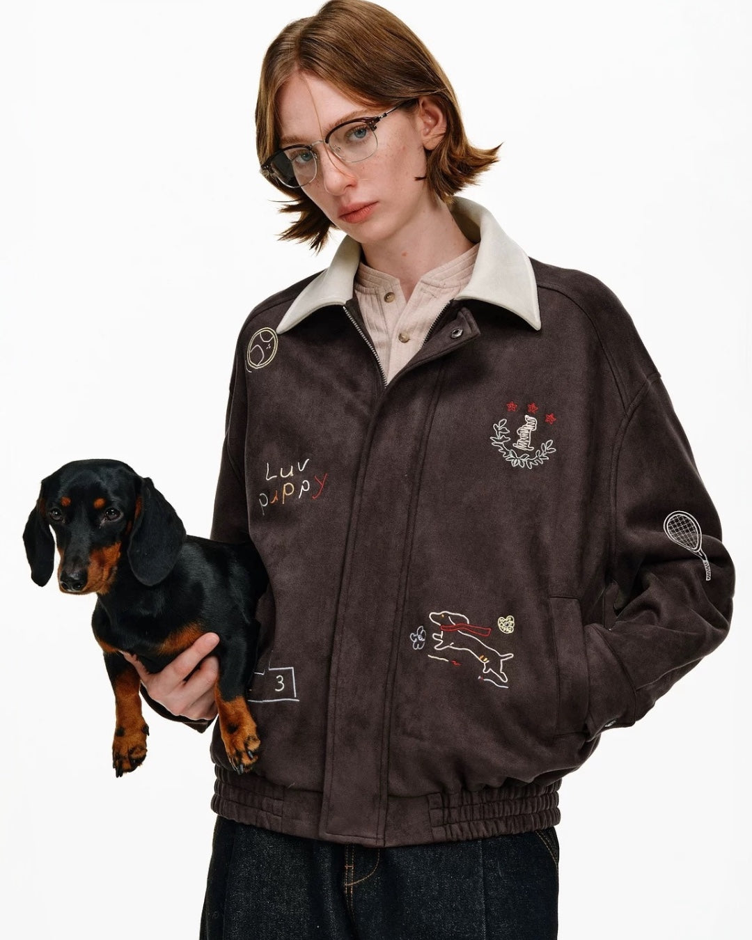 DACHSHUND EMBROIDERED JACKET