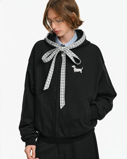 DACHSHUND CHECK SWEATSHIRT