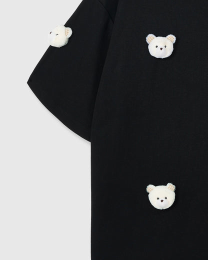 TEDDY CHECK-EAR CHARM T-SHIRT