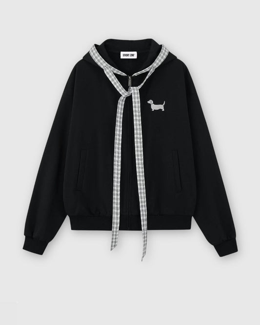 DACHSHUND CHECK SWEATSHIRT