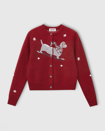 DACHSHUND HOLIDAY CARDIGAN
