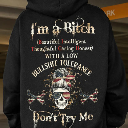 Personalization Generation X Skull Hoodie , The Good Girl Gen X FAFO Hoodie, Raised on Hose Water and Neglect, 100% Cotton, Two-Sided Design Menswear Shirt (Copy)