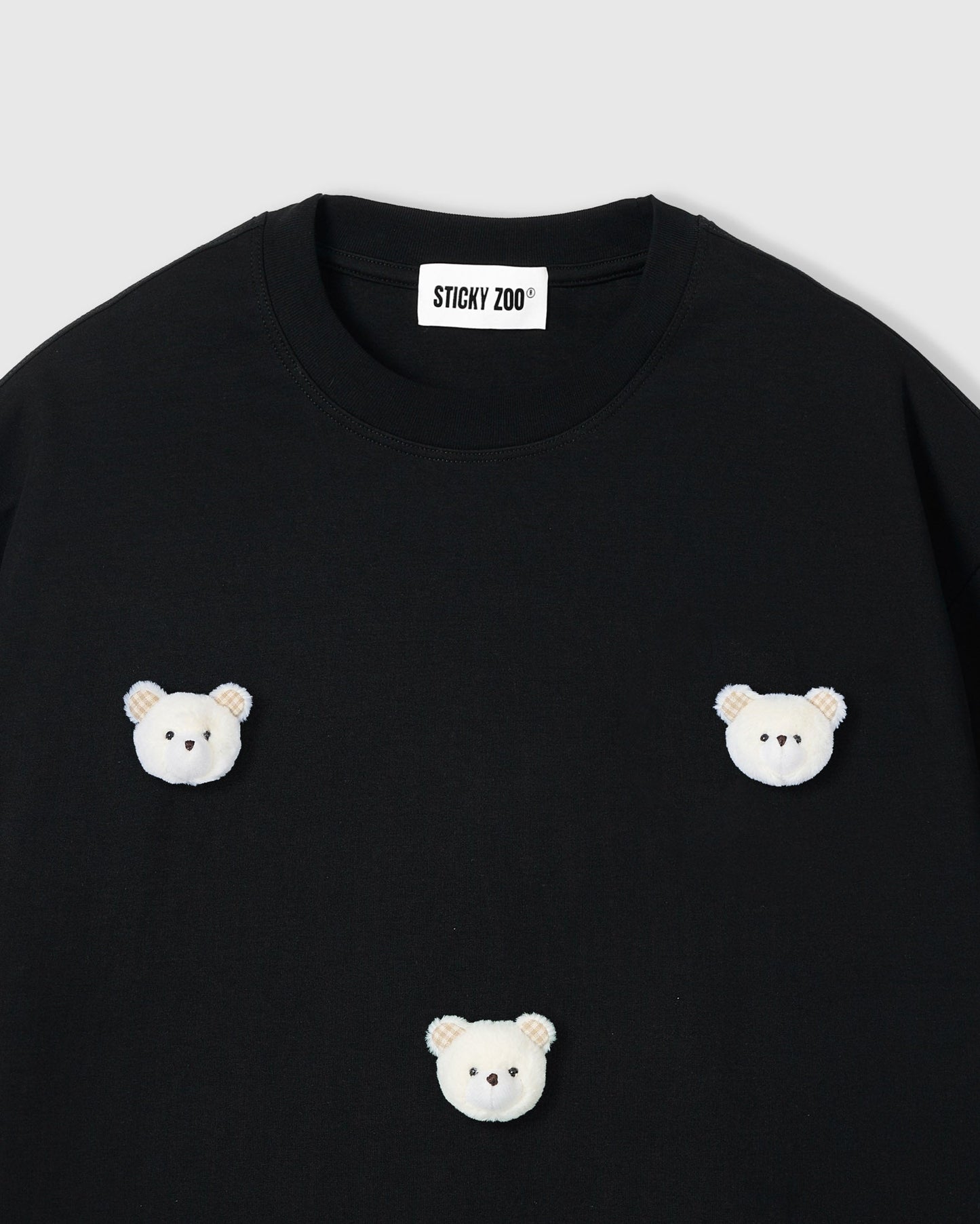 TEDDY CHECK-EAR CHARM T-SHIRT