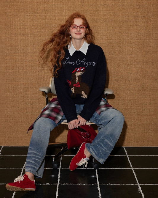 LOVE DACHSHUND SWETER